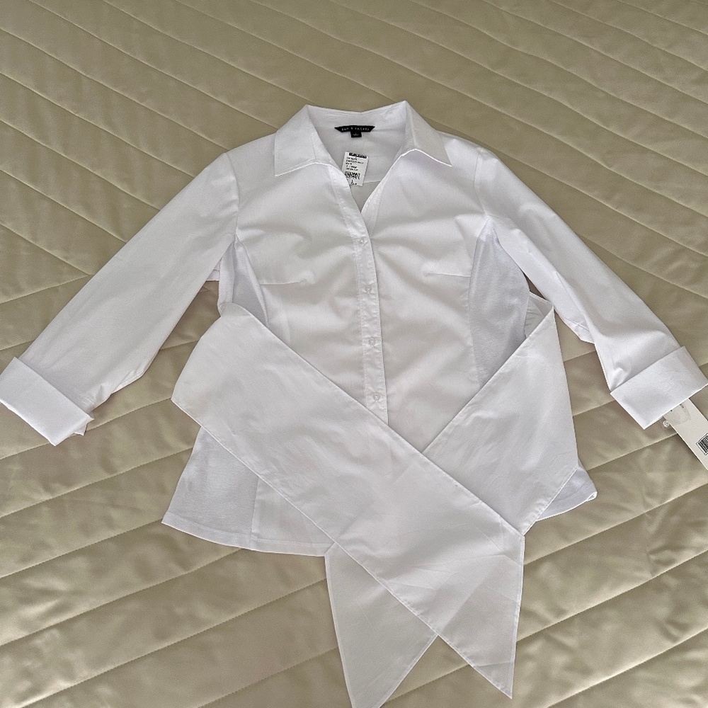 Zac & Rachel Women's White Blouse Size L - NWT